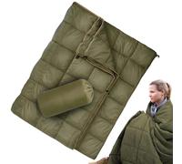 Edredón de plumas para camping al aire libre, impermeable, plegable, ligera para hamaca, suave para clima frío, esterilla portátil resistente a la humedad para viajes y picnic en la playa