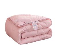 Edredón De Seda Ligero, Transpirable Y Cálido, Edredón De Seda Gruesa, Adecuado Para Todas Las Estaciones, Suave Y Ajustado, Duradero. (Rosa claro,200x230cm(5kg))