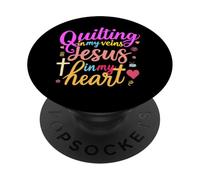 Edredón en mis Venas, Jesús en mi corazón, Biblia, Costura PopSockets PopGrip Adhesivo