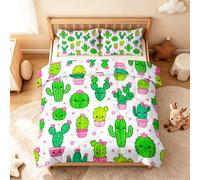 Edredón estampado botánico, juego de sábanas sin funda cálida y suave,