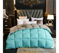 Edredón Nórdico De Plumas Edredón Cama Todas Estaciones, Relleno Pluma Y Plumón De Ganso Desde Latitudes Altas, Ligero Y Suave, 100% Algodón, Lavar A Maquina, 240x220cm (Green,180*220 cm 3kg)