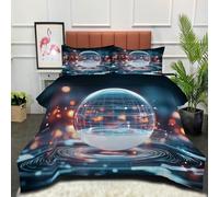 Edredón Relleno Nórdico Bola De Cristal Transparente Cama 150 Edredon Tema De Inteligencia Artificial Ligero y Cálido con Fundas para Cualquier Temporada, Azul Oscuro