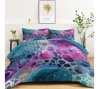 Edredón sin funda de edredón de 200 x 200 cm, edredón reversible de plumón alternativo para todas las estaciones con 2 fundas de almohada, edredón de microfibra suave y cálida para niños, niñas y