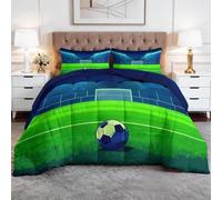 Edredón sin funda para cama de matrimonio pequeño, 180 x 200 cm, con funda de almohada, transpirable, hipoalergénico, para todas las estaciones, para niñas y niños, color verde