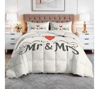 Edredón vintage de verano Super King ligero de 240 x 220 cm, edredón romántico en forma de corazón para caballero y mujer, hipoalergénico, transpirable, blanco para pieles sensibles, regalo para