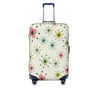 EdsfFehs Atomic Stars - Funda de equipaje con estampado retro de estrellas, protector de maleta de moda, lavable, resistente a los arañazos, Black, S