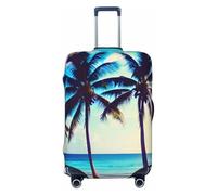 EdsfFehs Beach Palm Trees 1 funda de equipaje impresa, protector de maleta de moda, lavable, resistente a los arañazos, Black, S
