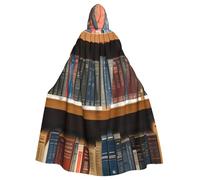 EdsfFehs Biblioteca unisex para adultos, 1 capa con capucha, capa de longitud completa, accesorio de disfraces de carnaval y cosplay