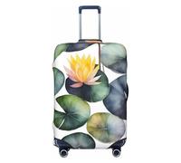 EdsfFehs Black Lily Pads 1 funda de equipaje impresa, protector de maleta de moda, lavable, resistente a los arañazos, Black, S