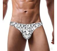 EdsfFehs Calzoncillos de bikini con estampado de pingüinos lindos para hombre, suaves, elásticos y transpirables, Negro, XXL