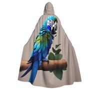 EdsfFehs Capa unisex con capucha para adultos, con estampado de loro, color azul, para carnaval, cosplay, para adultos