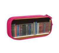 EdsfFehs Estantería de biblioteca de gran capacidad, 1 estuche impreso con cremallera de doble capa, múltiples compartimentos portátil, Pink, Talla única, Juego de mochila escolar