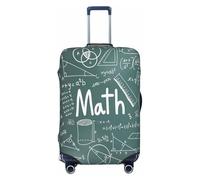 EdsfFehs Funda de equipaje con diseño de fórmulas, teoría de matemáticas, lecciones de matemáticas, impresión de palabras, protector de maleta, lavable, resistente a los arañazos, Black, M