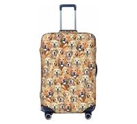 EdsfFehs Funda de equipaje con estampado de perros Labrador Retriever, protector de maleta de moda, lavable, resistente a los arañazos, Black, S