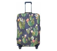 EdsfFehs Funda para maleta con estampado de cactus de acuarela, lavable, ligera, a la moda para una fácil identificación, Black, XL