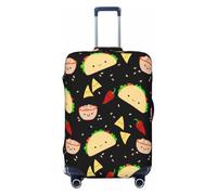 EdsfFehs Funda para maleta con estampado de fiesta de martes, lavable, ligera, a la moda para una fácil identificación, Black, S