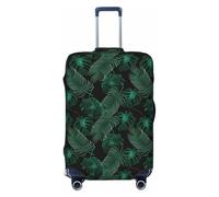 EdsfFehs Funda para maleta con estampado de hojas de plátano, lavable, ligera, a la moda para una fácil identificación, Black, XL