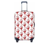 EdsfFehs Funda para maleta con estampado de huellas de manos sangrientas, lavable, ligera, a la moda para una fácil identificación, Black, XL