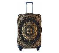 EdsfFehs Funda para maleta con estampado de mandala, lavable, ligera, a la moda para una fácil identificación, Black, S