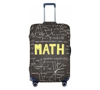 EdsfFehs Funda para maleta con estampado de matemáticas escolares, lavable, ligera, a la moda para una fácil identificación, Black, L