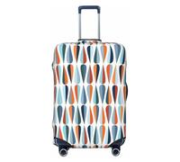 EdsfFehs Funda para maleta con estampado de mediados de siglo, estilo retro, con formas de gota, lavable, ligera, para una fácil identificación, Black, S
