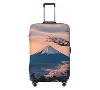 EdsfFehs Funda para maleta con estampado de paisaje Fuji de Japón, lavable, ligera, a la moda para una fácil identificación, Black, XL