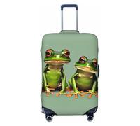 EdsfFehs Funny Green Frogs 1 - Funda para maleta, lavable, ligera, a la moda para una fácil identificación, Black, S