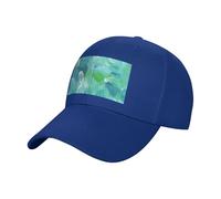 EdsfFehs Gorra de béisbol con estampado de textura de pintura al óleo, unisex, de algodón, ajustable, para uso casual diario al aire libre, Azul Real, Talla única