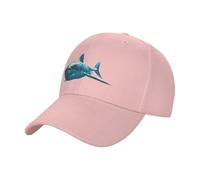 EdsfFehs Gorra de béisbol con estampado de tiburón azul, unisex, de algodón, ajustable, para uso diario casual al aire libre, rosa, Talla única
