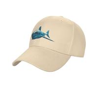 EdsfFehs Gorra de béisbol con estampado de tiburón azul, unisex, de algodón, ajustable, para uso diario casual al aire libre, beige, Talla única