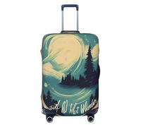 EdsfFehs Not All Who Wander are Lost 1 funda de equipaje impresa, protector de maleta de moda, lavable, resistente a los arañazos, Black, M