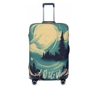 EdsfFehs Not All Who Wander are Lost 1 funda estampada para maleta, lavable, ligera, moderna para una fácil identificación, Black, S