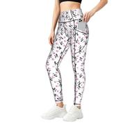 EdsfFehs Pantalones de yoga para mujer con estampado de botella de perfume y caniche, color rosa, con bolsillos, no se transparentan, elásticos, para entrenamiento, Negro, 4XL