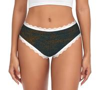 EdsfFehs Ropa interior de encaje con estampado de código 1 para mujer, ropa interior cómoda y transpirable para uso diario, blanco, M