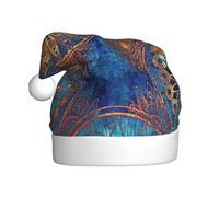 EdsfFehs Sombrero de Navidad con estampado de mandala de cielo estrellado, gorro de vacaciones para Año Nuevo, fiesta de Navidad, decoraciones de cosplay