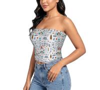 EdsfFehs The Nature Wildlands - Blusa sin mangas para mujer, elástica, sin tirantes, suave, sin mangas, para uso diario, Negro, XXL