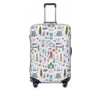 EdsfFehs The Nature Wildlands - Funda de equipaje con estampado de actividades silvestres, protector de maleta de moda, lavable, resistente a los arañazos, Black, S