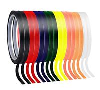 EDSRDRUS Cinta de pizarra blanca, 16 rollos de 1/4 de pulgada de ancho, fácil de pegar y quitar, cinta gráfica de línea, cinta de rayas, cinta fina para borrado en seco, arte, al aire libre, proyectos escolares (8 colores)