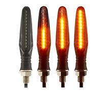 EDSXWUN Moto lndicadora Intermitentes Universales Motocicletas Luz De Señal De Giro con Marca E11 Luz Intermitente para Motocicleta 335SMD Relé Incorporado Indicadores De Señal Giro Motocicletas