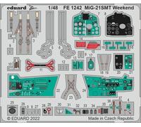 Eduard Accessories FE1242 -1 : 48 MiG-21SMT Weekend para Eduard - Nuevo