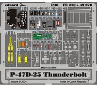 Eduard Accessories fe270 30502000 P-47D de 25 Thunderbolt , color/modelo surtido