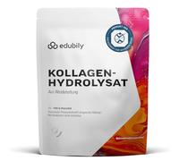 edubily Hidrolizado de colágeno, polvo de colágeno como suplemento proteico de alta calidad en la vida cotidiana, de pastos, vitamina C, zinc, cobre, manganeso y sílice - 1 porción diaria (750 g, sin