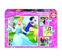 Educa Borrás Conjunto de puzzles progresivos Princesas Disney, multicolor