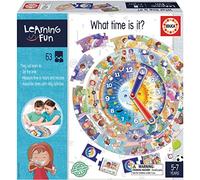 Educa 18841 Learning is Fun, Wie hrlich ist Lernuhr, Lernspiel für Kinder AB 5 Jahren