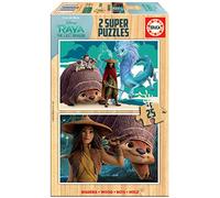 Educa 18878 Disney Raya y el Último Dragón. Set de 2 Puzzles de 25 Piezas. Madera ecológica. A Partir de 3 años. Ref