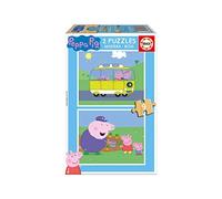 Educa - 2 Puzzles Infantiles de Madera ecológica con 9 Piezas | Peppa Pig. A Partir de 3 4 años (17156)