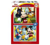 Educa - 2 x 48 Mickey Mouse Fun House | 2 Puzzles de cartón con 48 Piezas Cada uno | Diversión por Partida Doble | Medida aproximada de Cada Puzzle: 28 x 20 cm | A Partir de 4 años (19312)