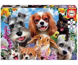 Educa - 200 Selfie de Mascotas, Puzzle Compuesto por 200 Grandes Piezas Perfectamente acabadas, Medida aproximada del Puzzle, 40 x 28 cm, A Partir de 6 años (19293)