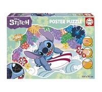 Educa - Puzzle Stitch | Poster Puzzle Infantil de 250 Piezas con Forma Exterior Especial y de Grandes Dimensiones: 100 x 70 cm. Móntalo, pégalo con el Pegamento Especial Fix Puzzle y cuélgalo (19963)