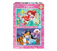 Educa - 2x48 Ariel + Jasmine Puzzles Disney Princesses Double Play Education